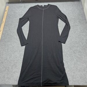 Women's RAMBLERS WAY Wool Trina Dress Lightweight Jersey Knit Fitted Black Large